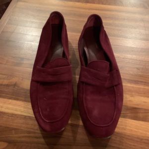 Mansur Gavriel Classic Suede Loafer in Plum